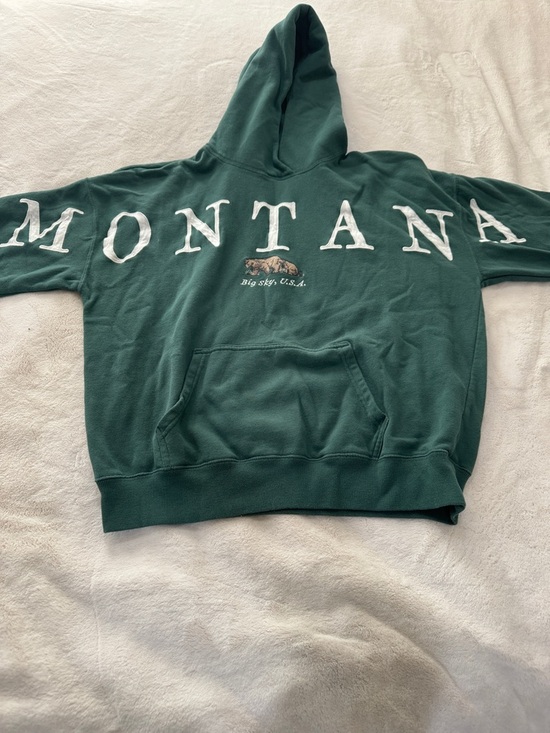Hollister Tops - Hollister Green "Montana" Pullover Hoodie Size Small Oversized